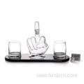 new design middle finger glass bottles for whiskey